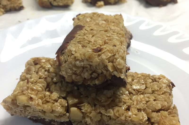 Barritas energéticas de avena con chocolate