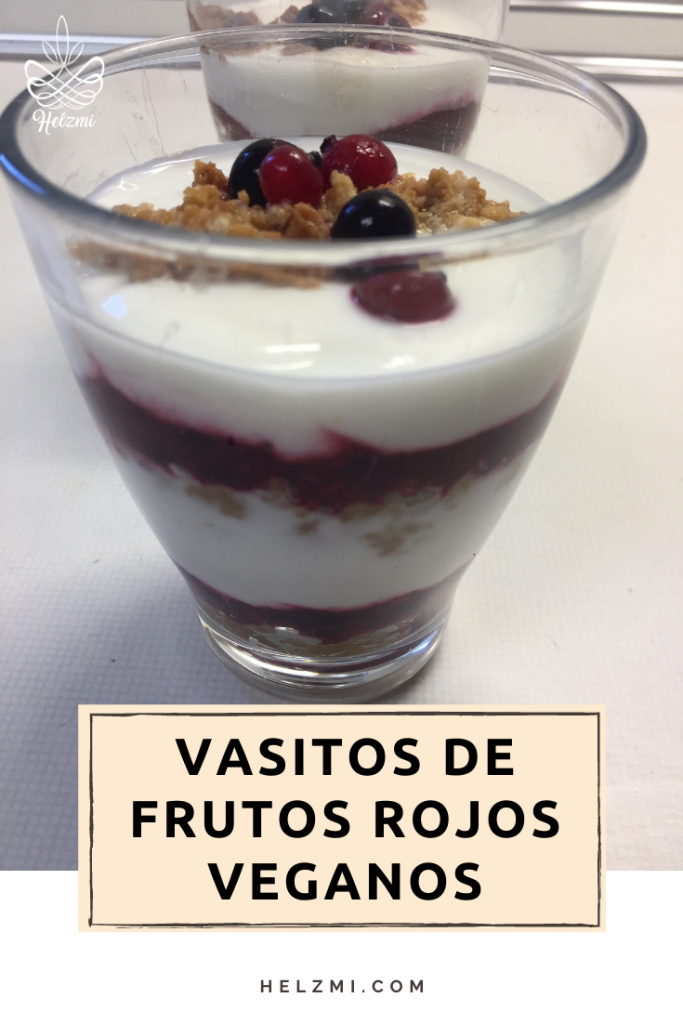 postre vegano en vaso