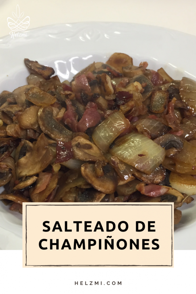 salteado de champiñones con jamon