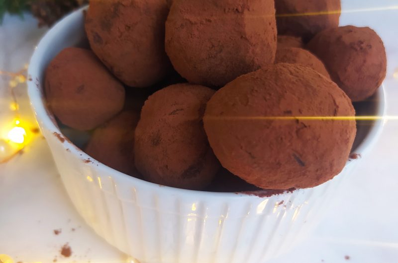 Trufas de cacao sin azúcar