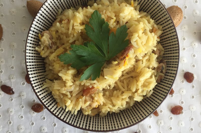 Arroz pilaf vegano