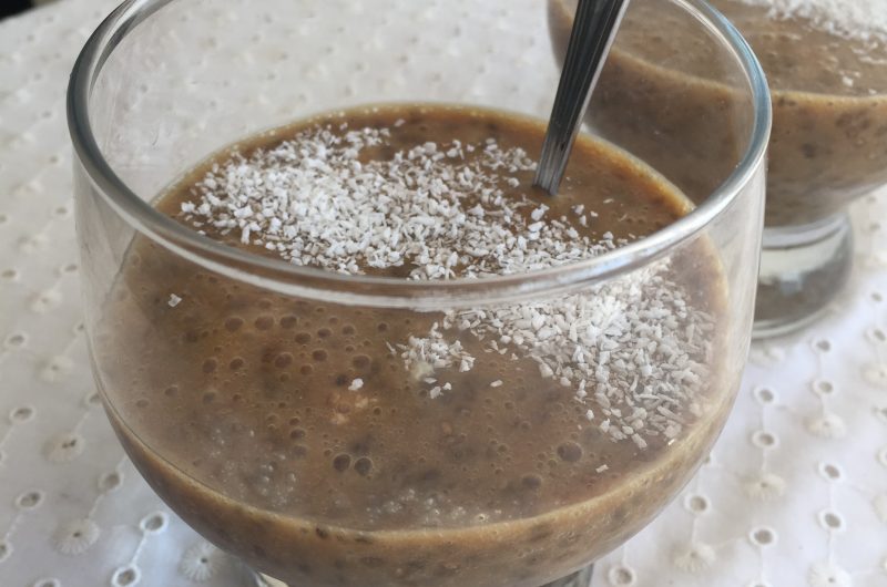 Pudding de chía y café