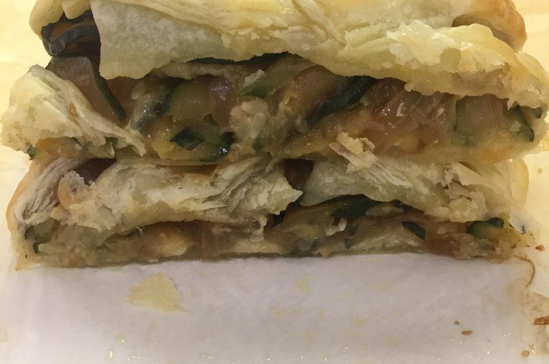 Hojaldre ligero de calabacín y queso