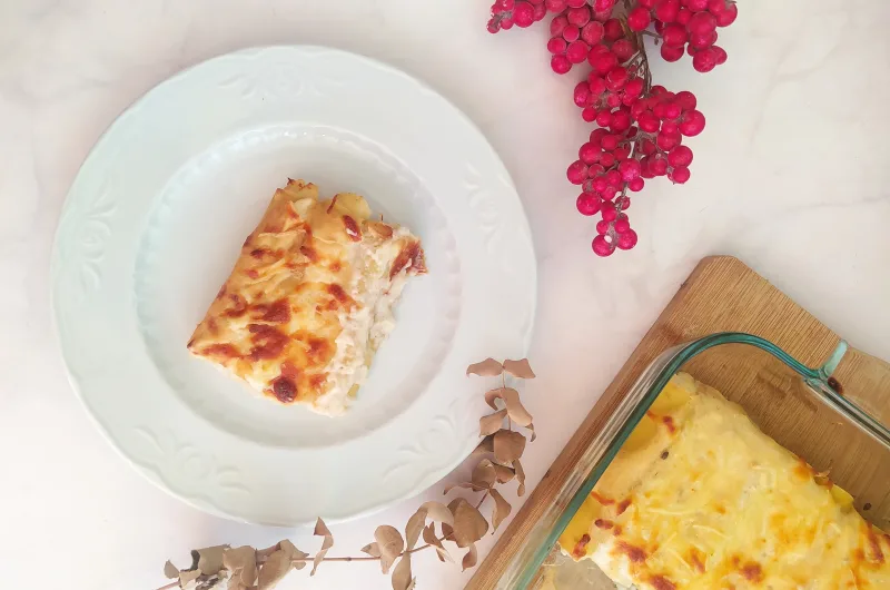 Canelones de bacalao ligeros - Comidas de navidad