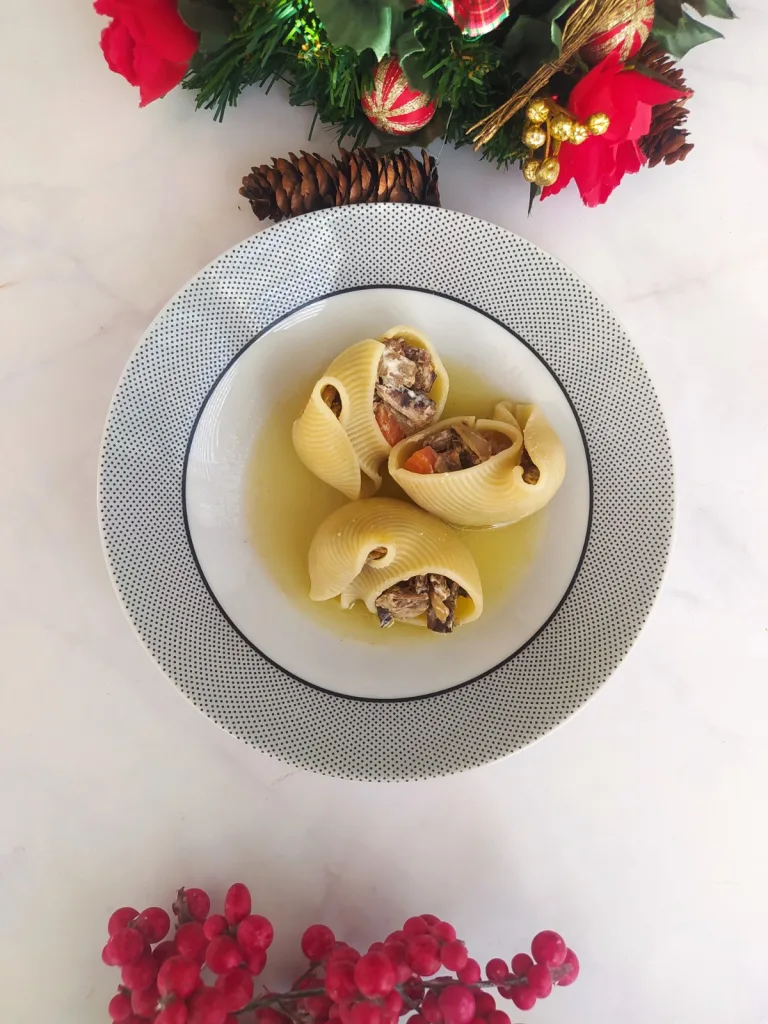 sopa de galets rellenos